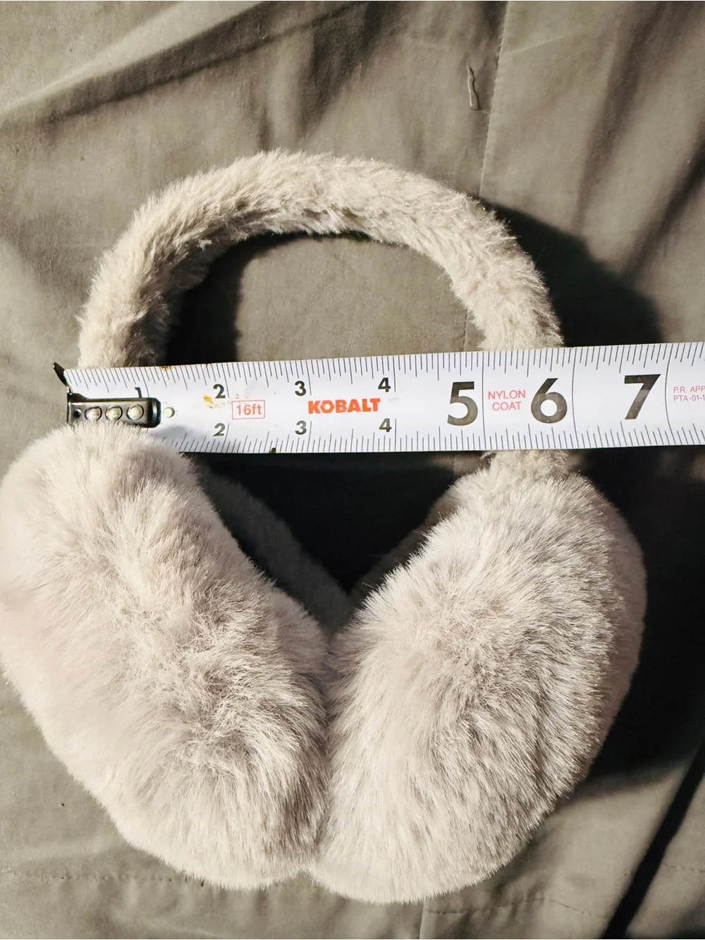 Gray Faux Fur Plush Winter Earmuffs Soft Fuzzy Ear Warmers One Size